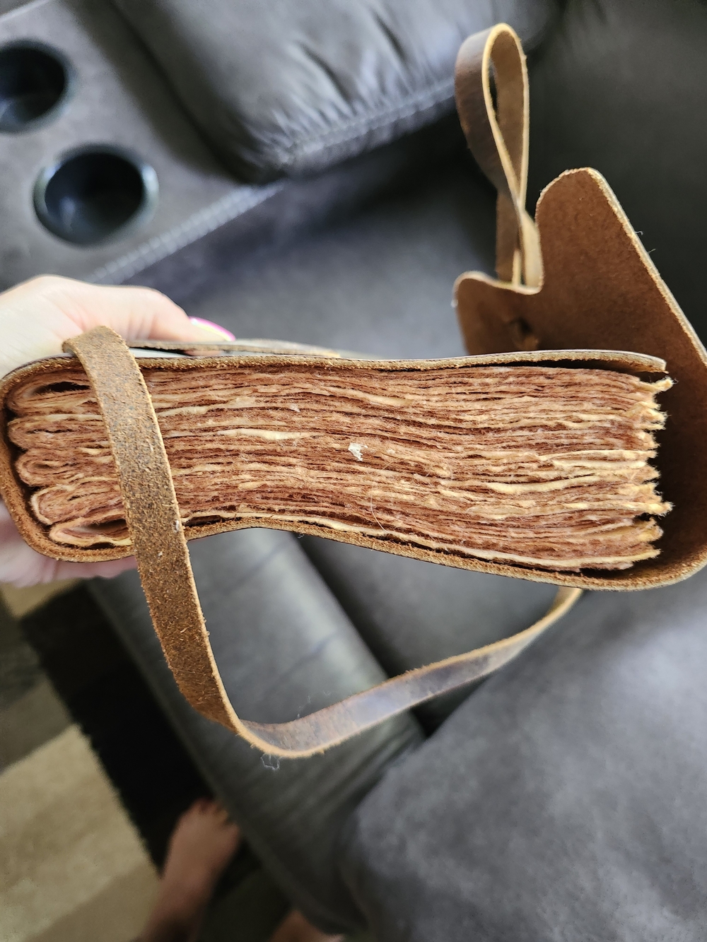 Vintage-Style Brown Journal Bag/Book with Key Charm - Picture 6 of 6